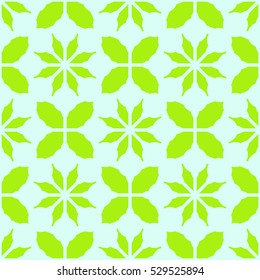 New simple abstract geometric seamless pattern with flower for background. Geometric backdrop with flower silhouette.