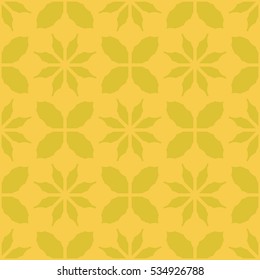 New simple abstract geometric seamless pattern with flower for background. Geometric backdrop with flower silhouette.