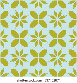 New simple abstract geometric seamless pattern with flower for background. Geometric backdrop with flower silhouette.