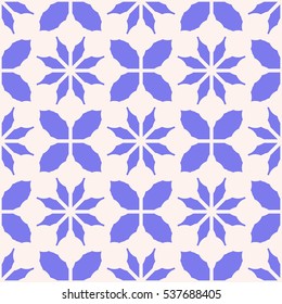 New simple abstract geometric seamless pattern with flower for background. Geometric backdrop with flower silhouette.