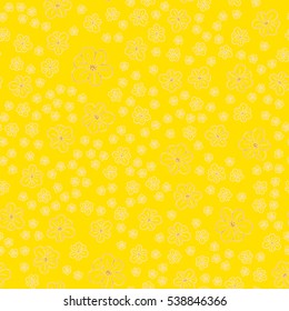 New simple abstract geometric seamless pattern with flower for background. Geometric backdrop with flower silhouette.