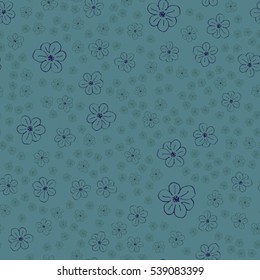 New simple abstract geometric seamless pattern with flower for background. Geometric backdrop with flower silhouette.