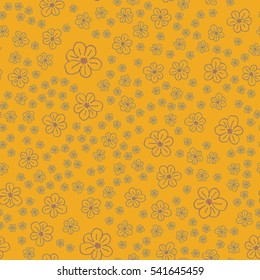 New simple abstract geometric seamless pattern with flower for background. 
