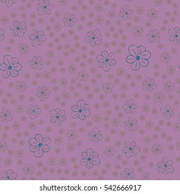 New simple abstract geometric seamless pattern with flower for background. Geometric backdrop with flower silhouette.