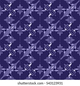 New simple abstract geometric seamless pattern with flower for background. Geometric backdrop with flower silhouette.