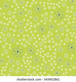 New simple abstract geometric seamless pattern with flower for background. Geometric backdrop with flower silhouette.