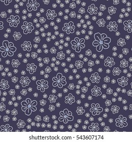 New simple abstract geometric seamless pattern with flower for background. Geometric backdrop with flower silhouette.