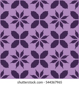 New simple abstract geometric seamless pattern with flower for background. Geometric backdrop with flower silhouette.