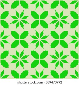 New simple abstract geometric seamless pattern with flower for background. Geometric backdrop with flower silhouette.