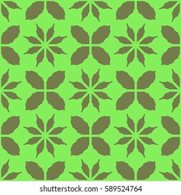 New simple abstract geometric seamless pattern with flower for background. Geometric backdrop with flower silhouette.