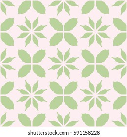 New simple abstract geometric seamless pattern with flower for background. Geometric backdrop with flower silhouette.