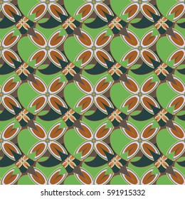 New simple abstract geometric seamless pattern with flower for background. Geometric backdrop with flower silhouette.