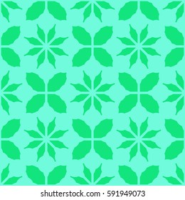 New simple abstract geometric seamless pattern with flower for background. Geometric backdrop with flower silhouette.