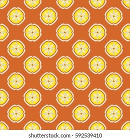 New simple abstract geometric seamless pattern with flower for background. Geometric backdrop with flower silhouette.