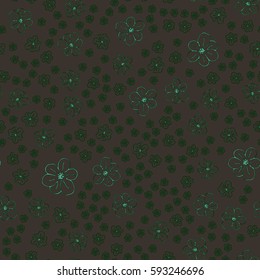 New simple abstract geometric seamless pattern with flower for background. Geometric backdrop with flower silhouette.