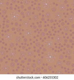 New simple abstract geometric seamless pattern with flower for background. Geometric backdrop with flower silhouette.