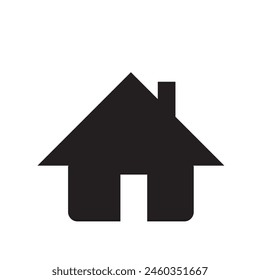 new  simple home icon black on white background in vector.