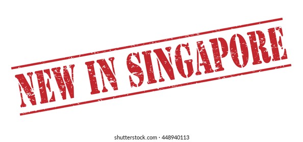 new in singapore vector stamp on white background