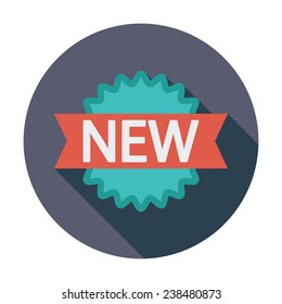 New. Single flat color icon. Vector illustration.