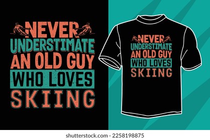 new ski t shirt design for ski lover