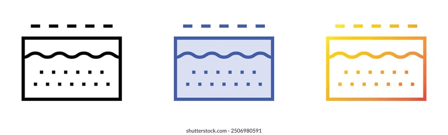 new skin icon. Linear, Blue Fill and Gradient Style Design Isolated On White Background