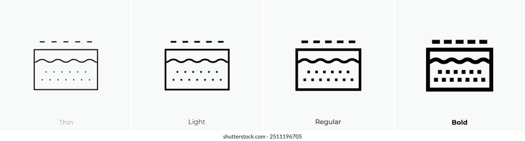 new skin icon. Thin, Light Regular And Bold style design isolated on white background
