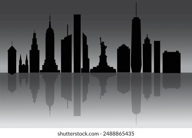 new sky vector and skylines newyork  buildings