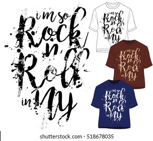 new slogan graphics for t-shirts rock'n roll newyork