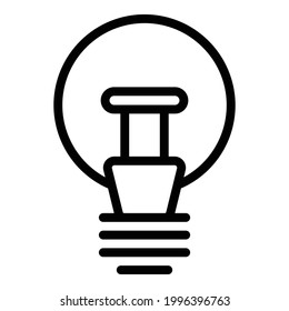 New smart lightbulb icon. Outline New smart lightbulb vector icon for web design isolated on white background