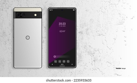 new smart phone background mockup design vector