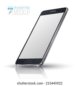New Smartphone perspective realistic mockup. Vector illustration.
