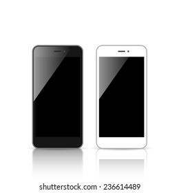 New Smartphone perspective realistic mockup. Vector illustration. Can use for printing, website, apps element. background for  Game and application mockups.