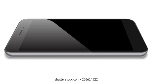 New Smartphone perspective realistic mockup. Vector illustration. Can use for printing, website, apps element. background for  Game and application mockups.