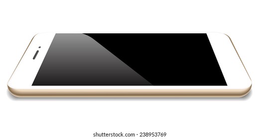 New Smartphone perspective realistic mockup. Vector illustration. Can use for printing, website, apps element. background for  Game and application mockups.