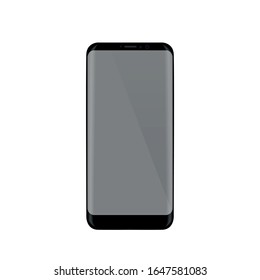new smartphone template on a white background, mock-up