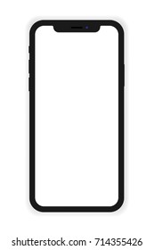 New Smartphone vector illustration. Latest frameless black phone. eps 10
