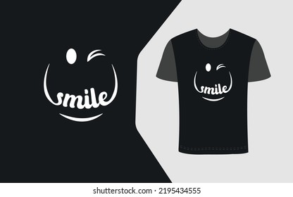 New Smile Typography T-shirts design for upcoming World smile day. One smile can change everything.