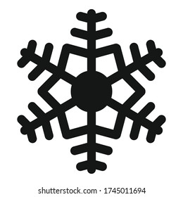 Nuevo icono del copo de nieve. Ilustración simple del nuevo icono vectorial de copo de nieve para el diseño web aislado en fondo blanco
