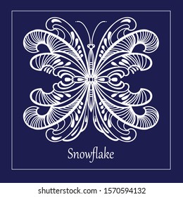 New Year’s snowflake, vector design