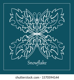 New Year’s snowflake, vector design