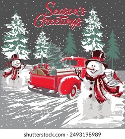  New Snowman postercard wallpaper christmas