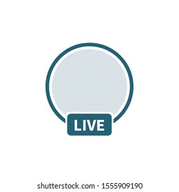 New Social media icon. User LIVE video streaming flat style logo, symbol, sign. Vector illustration EPS 10