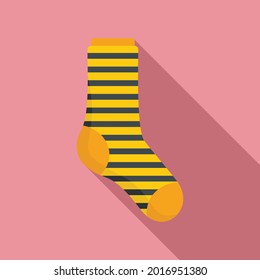 New sock icon flat vector. Kid collection. Cute new sock