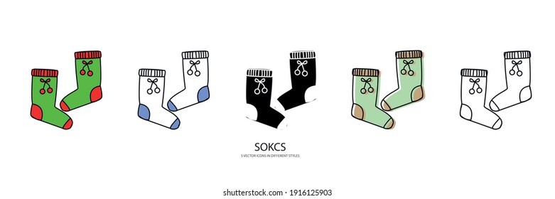 new socks vector type icon