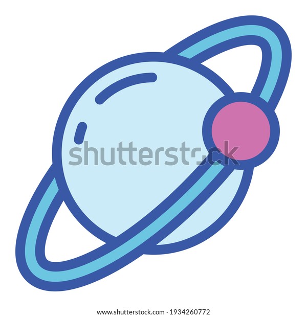 New solar planet\
icon. Outline new solar planet vector icon for web design isolated\
on white background