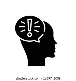 New solution black icon, concept illustration, vector flat symbol, glyph sign.