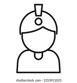 New solution icon outline vector. People design. Work innovation
