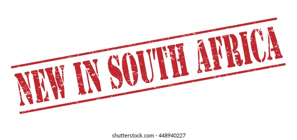 new in south africa vector stamp on white background