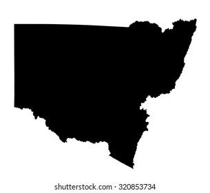 New South Wales map, Australia vector map illustration isolated on white background.