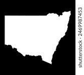 New South Wales Map, state of Australia. Vector Illustration.